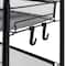 Honey Can Do Black 4-Tier Metal Rolling Cart with Trays